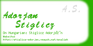 adorjan stiglicz business card